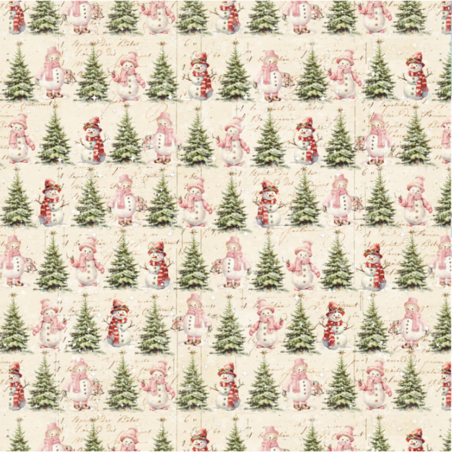Ivory Christmas Trees & Snowmen *Pre-Order