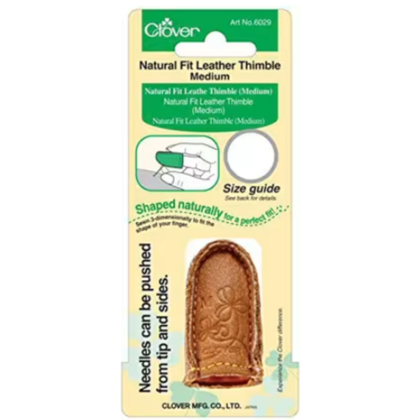 Natural Fit Leather Thimble Medium