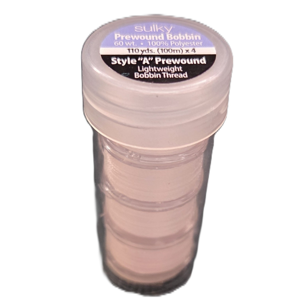 Bobbin Thread - Pre-wound Bobbins in a Tube 4ct White