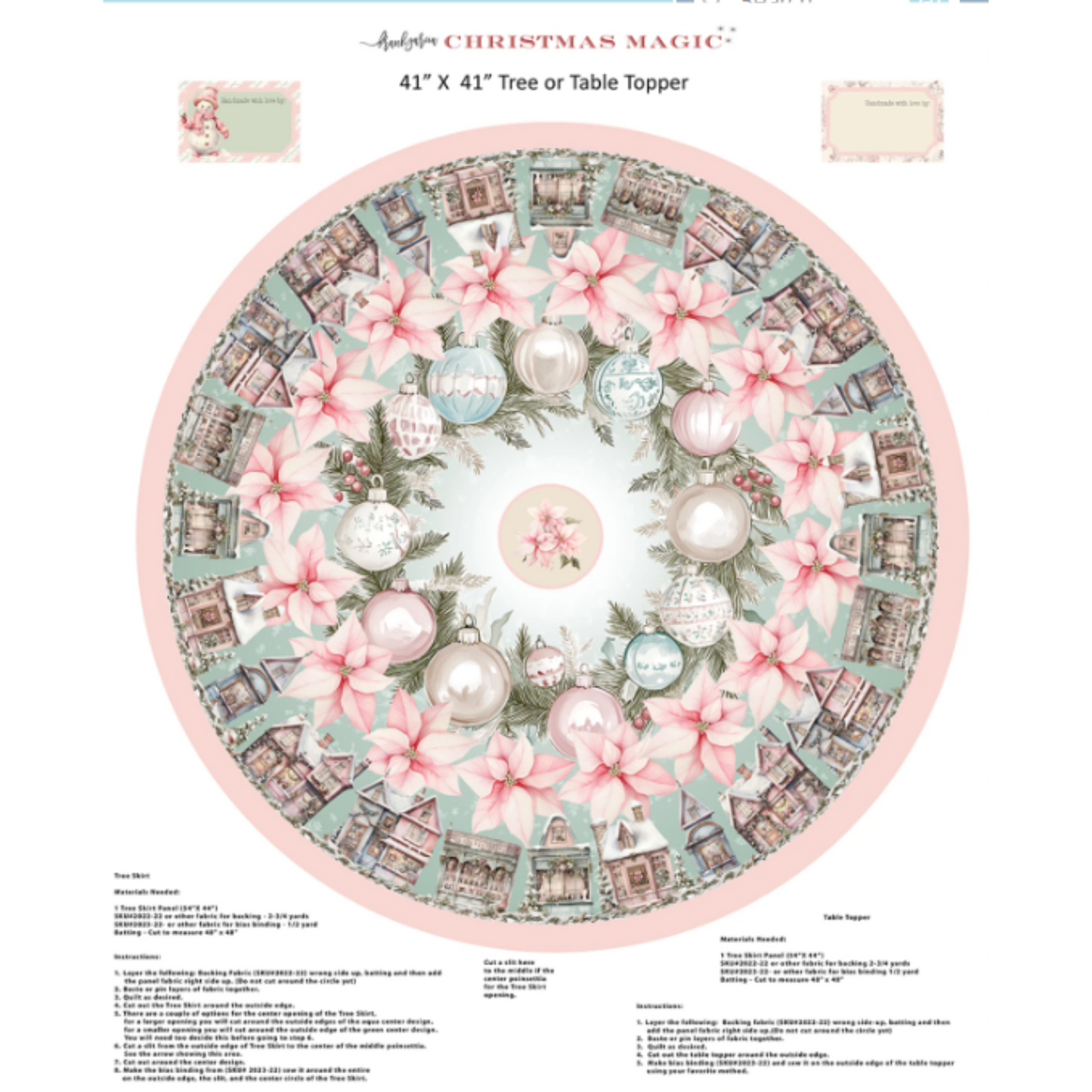 Lt. Blue Tree Skirt Panel - *Pre-Order