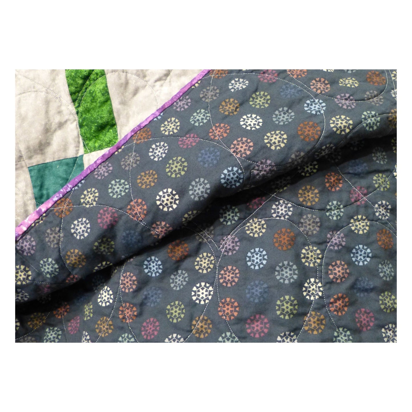 Bar Code Rainbow Throw Quilt - 100% Cotton