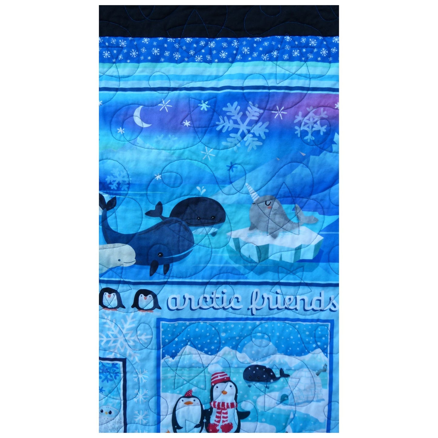 Arctic Friends Winter Throw Quilt - 100% Cotton