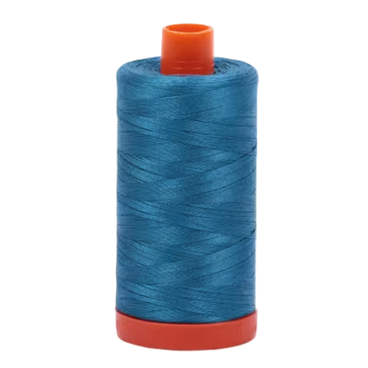 Aurifil Cotton Thread Solid 50wt 1422yds Medium Teal color 1125
