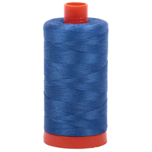 Aurifil Cotton Thread Solid 50wt 1422yds Delft Blue 2730