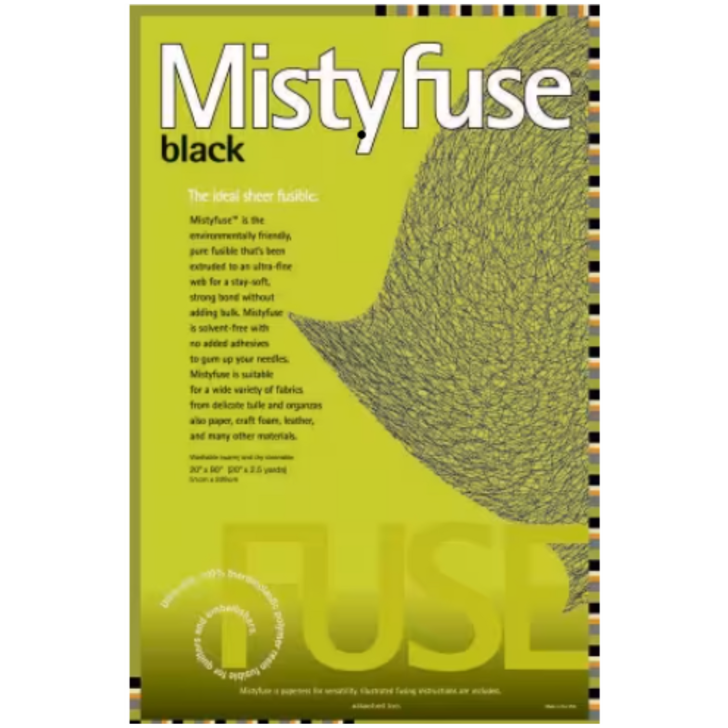 Mistyfuse Black 20in x 90in