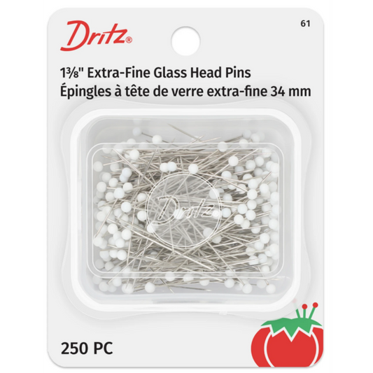 Extra Fine Glass Head Pin Size 23 - 1 3/8in 250ct