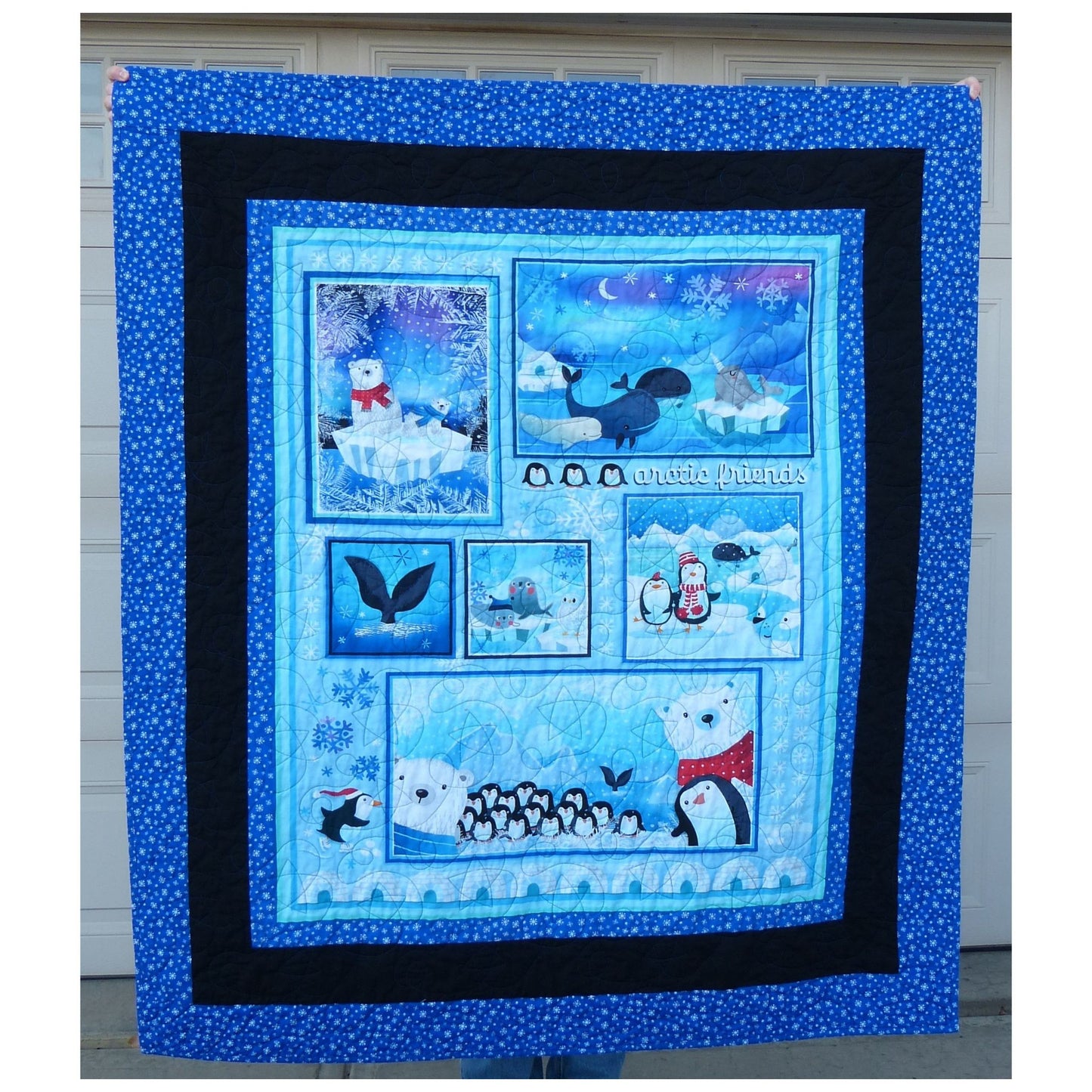 Arctic Friends Winter Throw Quilt - 100% Cotton