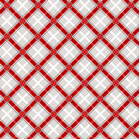 Grey Bias Plaid Fabric - 1/2 yard cuts - Tailgate Traditions Collection - Pre-order Oct 2026