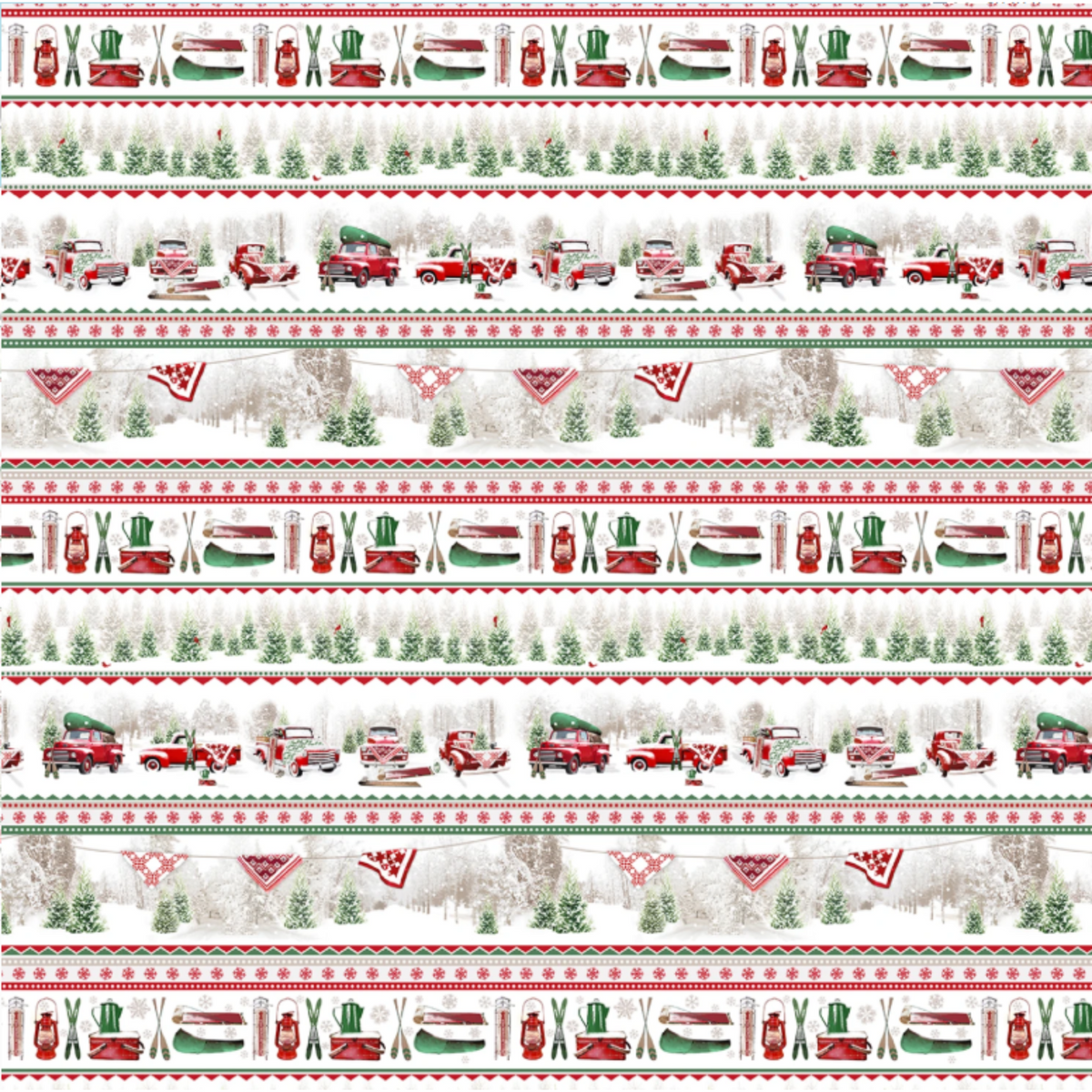 Multi Novelty Truck Stripe Fabric - 1/2 yard cuts - Tailgate Traditions Collection - Pre-order Oct 2026