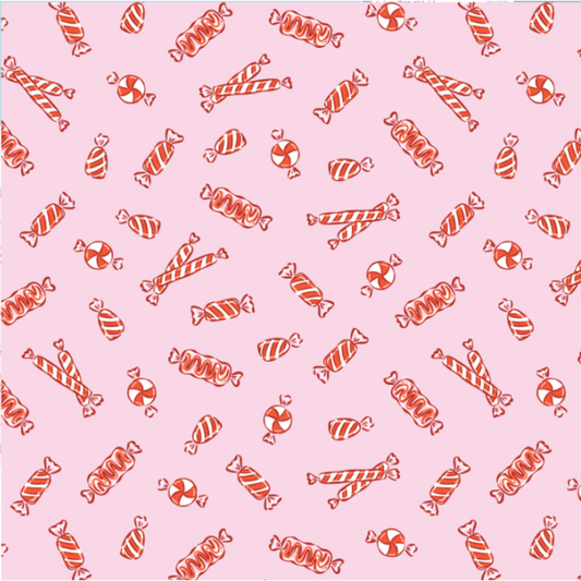 Peppermint Candy Pink Fabric - Jolly Tidings Whim and Joy Collection *Pre-Order