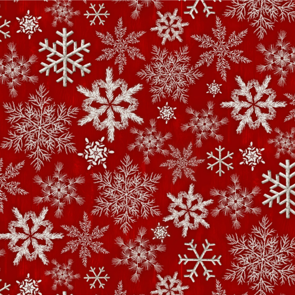 Red 3 Dimensional Snowflake Fabric - 1/2 yard cuts - Tailgate Traditions Collection - Pre-order Oct 2026