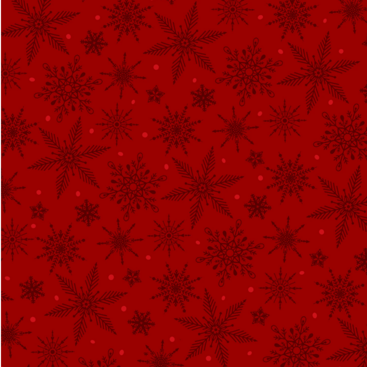 Red Tonal Snowflake Fabric - 1/2 yard cuts - Tailgate Traditions Collection - Pre-order Oct 2026