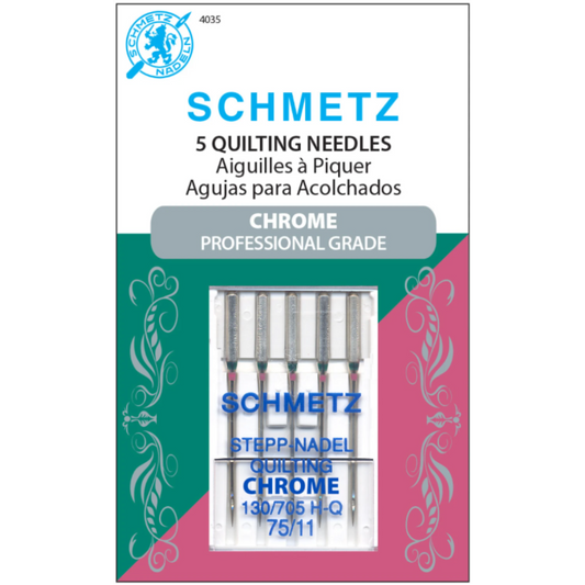 Chrome Quilting Schmetz Needle 5 ct, Size 75/11