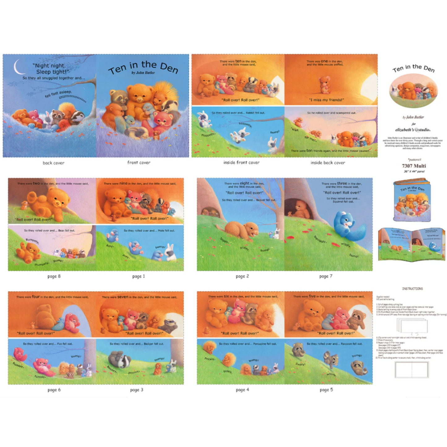 Ten in the Den Book Panel 36in x 44in