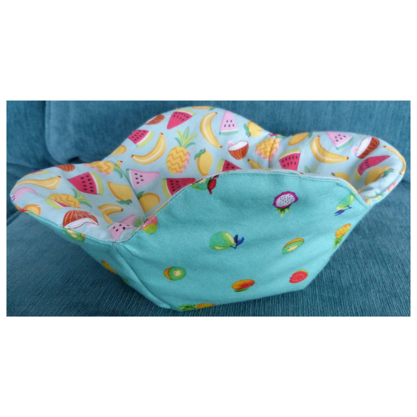 Fruit Fiesta Bowl Cozy – Reversible & Microwave Safe