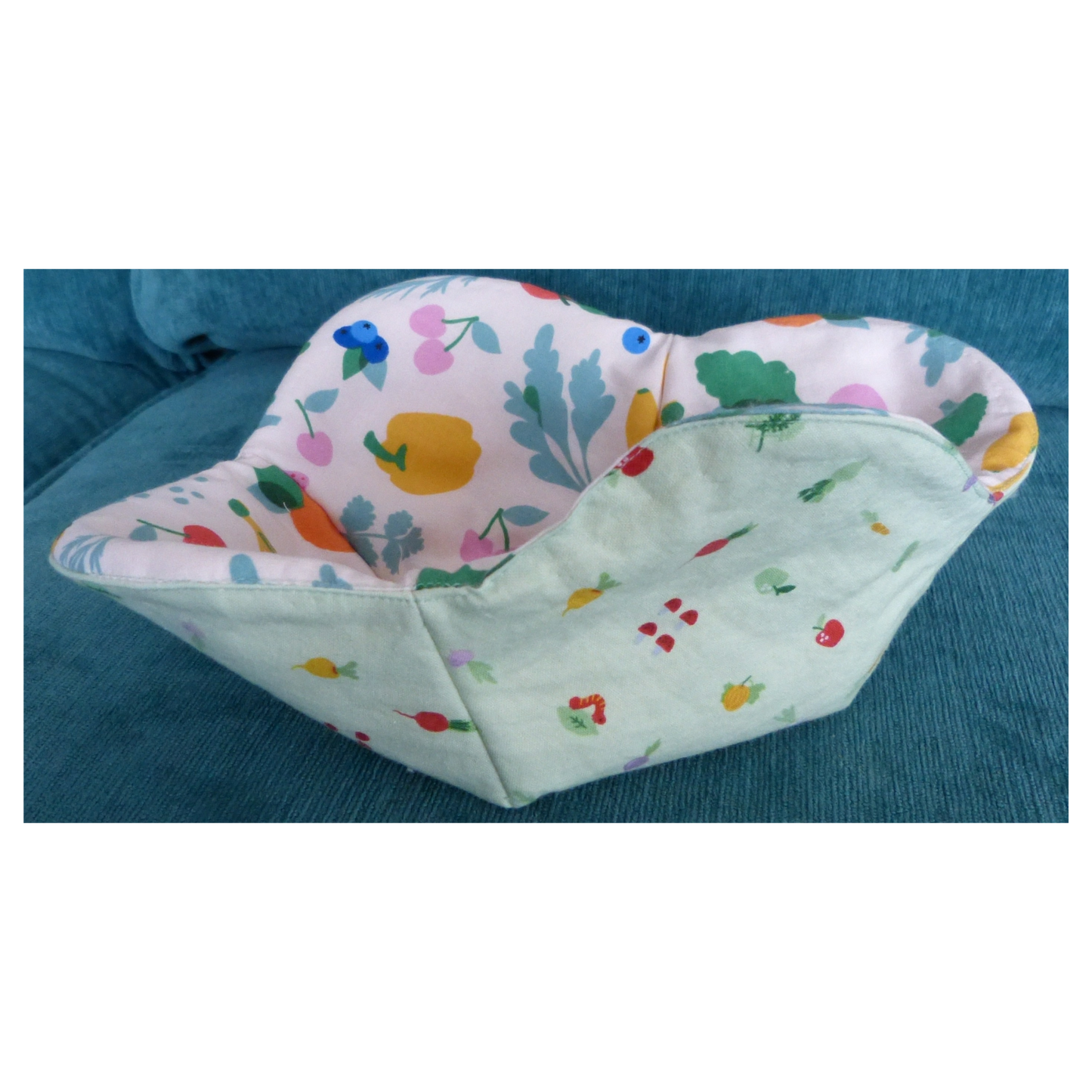 Veggie Garden Bowl Cozy – Reversible & Microwave Safe