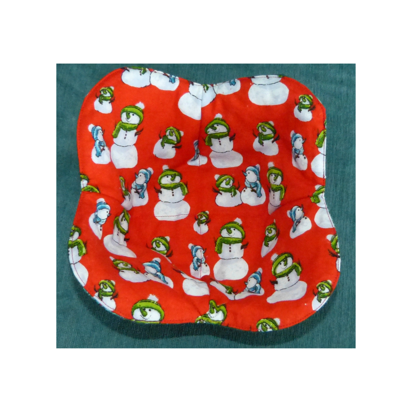 Christmas Trees & Snowmen Bowl Cozy – Reversible & Microwave Safe