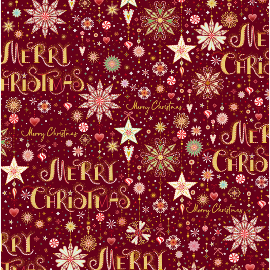 Turnowsky Treasures Peppermint Merry Christmas Christmas Allover- 1/2yd cut