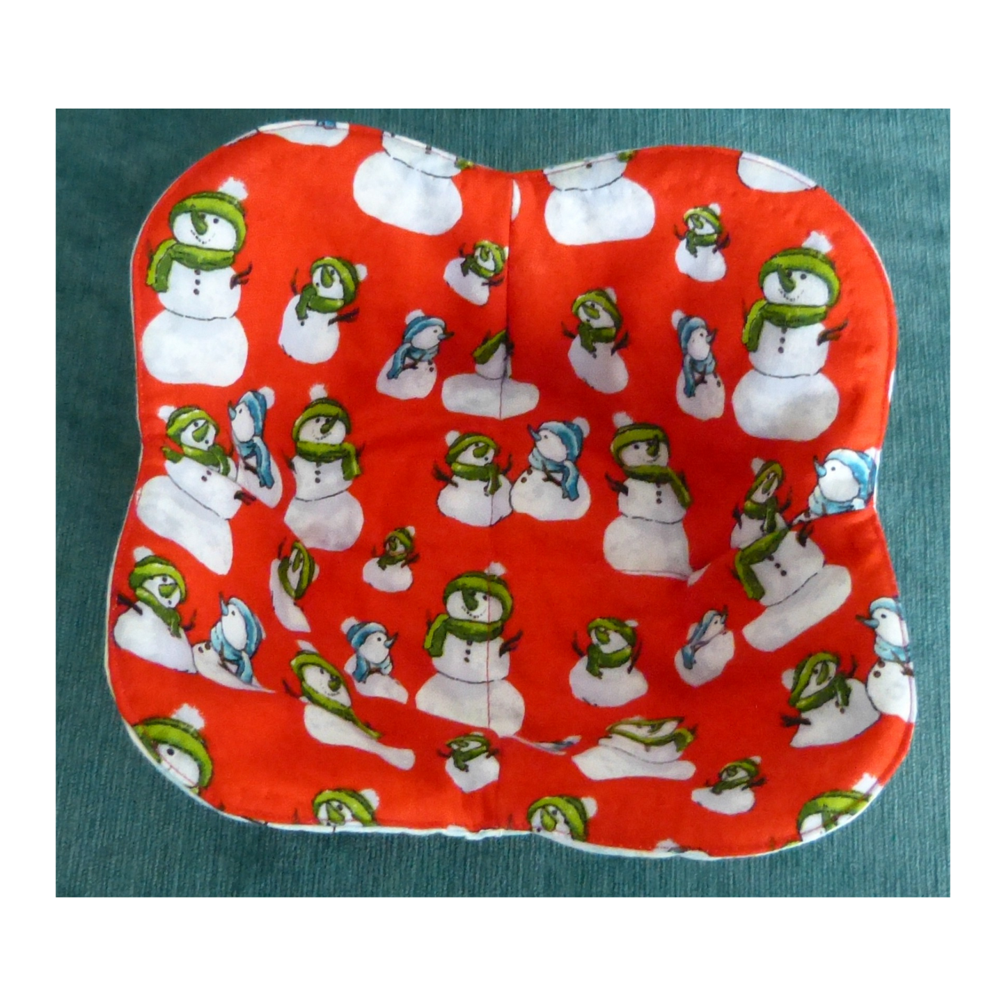 Snow Day Bowl Cozy – Reversible and microwave safe