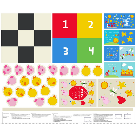Multi Tic Tac Toe Game Panel 1, 2, 3, 4 I Love You More 36"