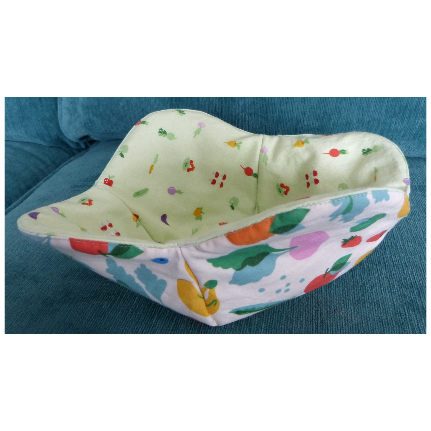 Veggie Garden Bowl Cozy – Reversible & Microwave Safe